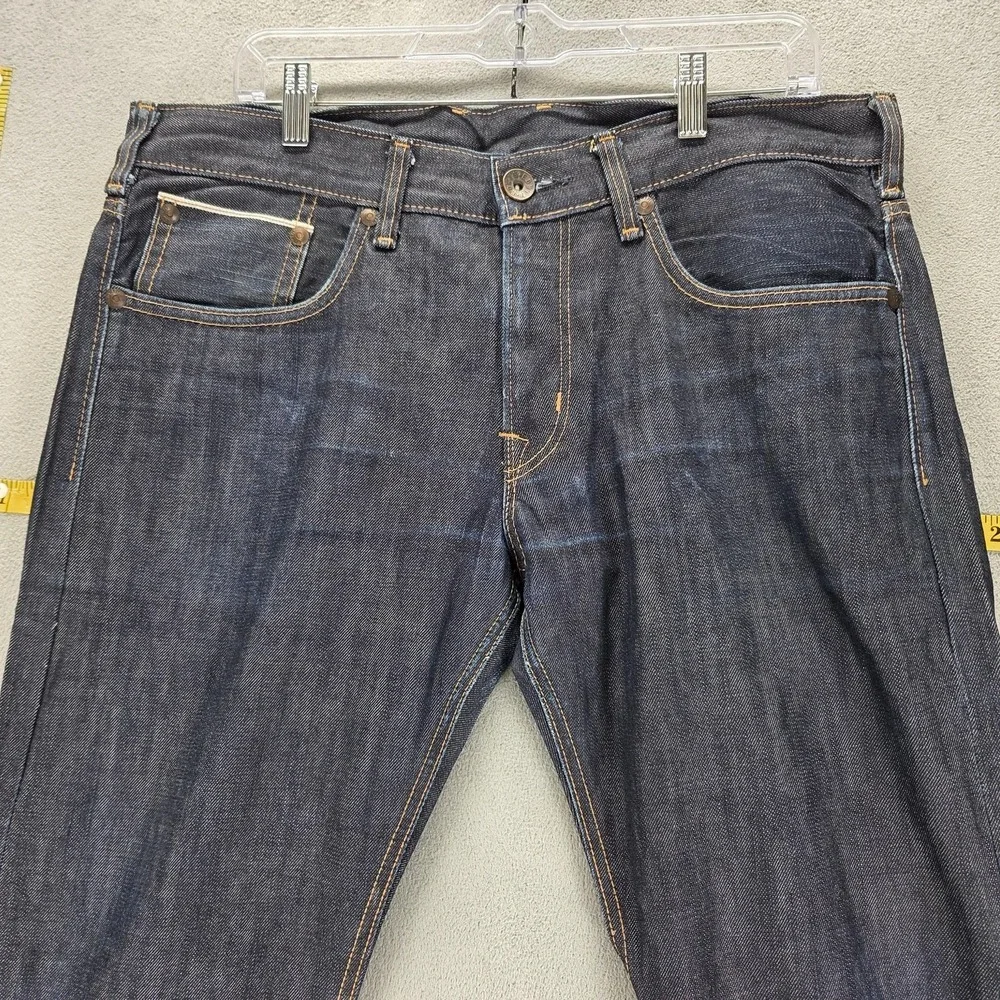 Edwin Jeans Mens Blue Selvedge SK505E Zip Made in Japan Altered Hem Fits 34x28
